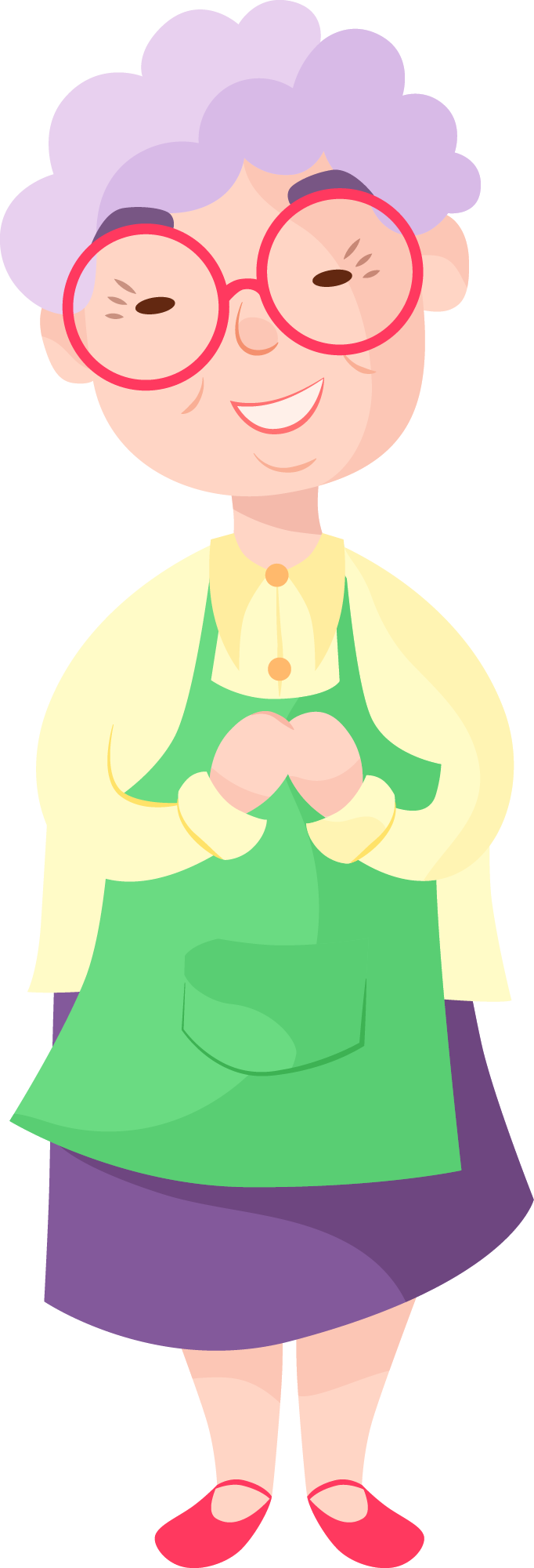 Illustration von glücklicher Oma